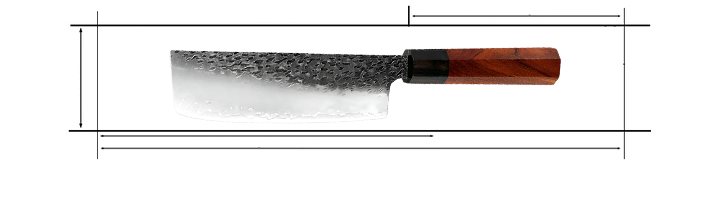 Damascus High Carbon Steel 7 Inch Nakiri Knife