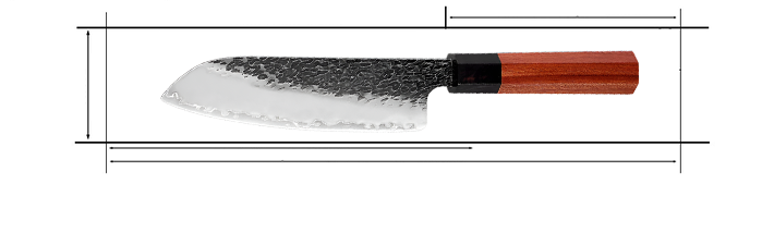 Damascus High Carbon Steel 7 Inch Santoku Knife