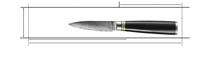 Premium VG10 Forged Damascus 3.5 Inch Paring Knife