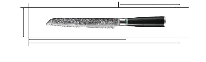 Premium VG10 Forged Damascus 8 Inch Bread Knife