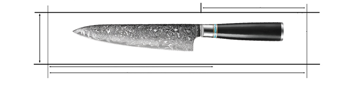 Premium VG10 Forged Damascus 8 Inch Chef Knife