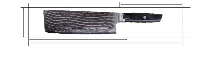 7 Inch Damascus Steel Nakiri Knife with G10 Handle